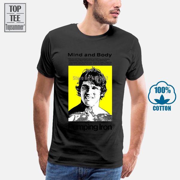 

sport 2018 fashion arnold schwarzenegger pumping iron body building muscle mr universe movie tee shirt