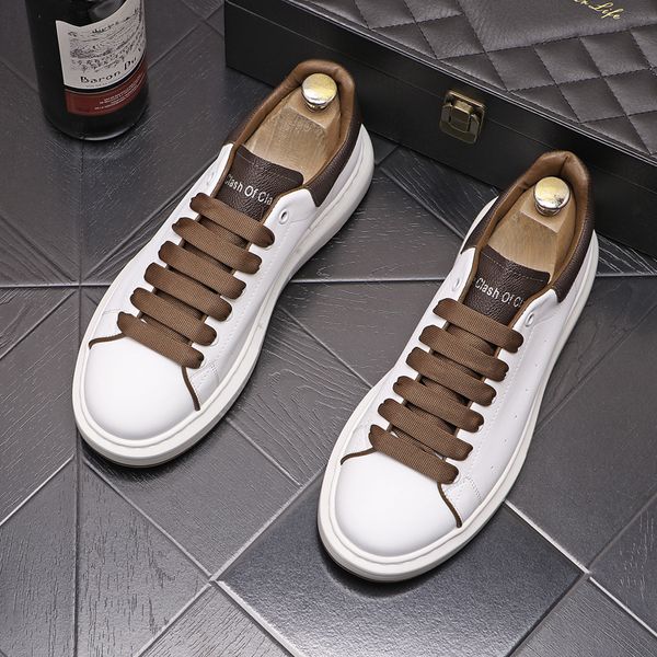 

new arrival men streets trend white causal loafers flat shoes stylist male hip-hop board sneakers zapatos hombre, Black