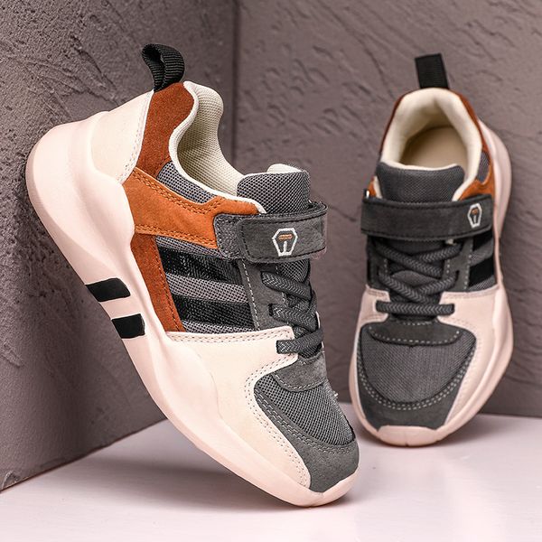 

2020 children's casual mesh lightweight breathable non-slip boys sports shoes chaussures enfants pour support dropshipping, Black;red