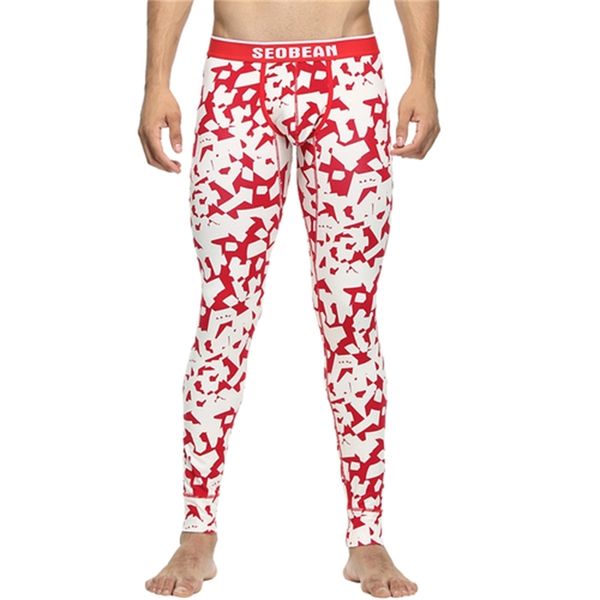 

2021 new john printed cotton from men's leggins fashion long johns warm pants young winter underwear j1xk i7ug, Black;white