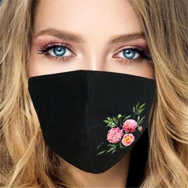 

женщины цветочный печати маска для лица activated carbon открытый рот маска маски моющийся многоразовый рот обложка мода ткань jlleqk garden