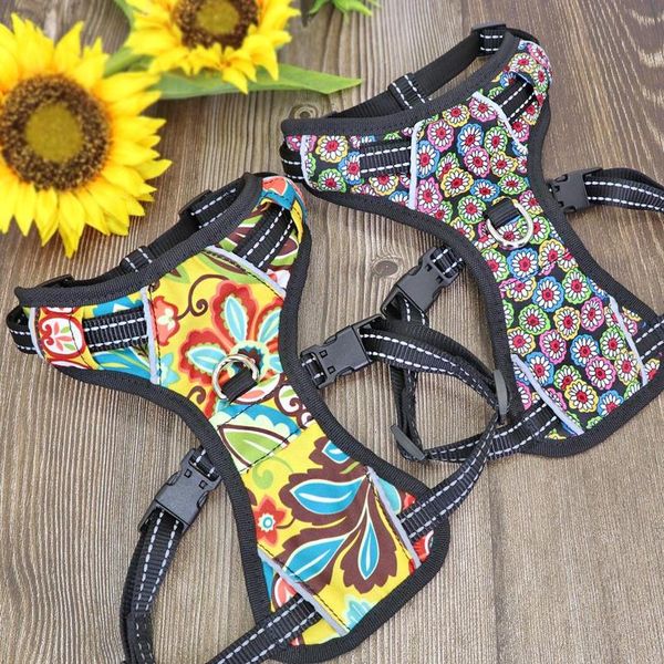 

no pull nylon dog harness vest reflective k9 dog harness adjustable printed pet puppy harnesses for small medium large d wmtwqu