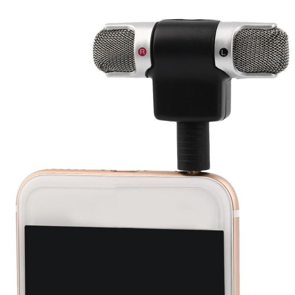 

microphones high performance 3.5mm jack portable mini mic digital stereo microphone for recorder mobile phone sing song karaoke