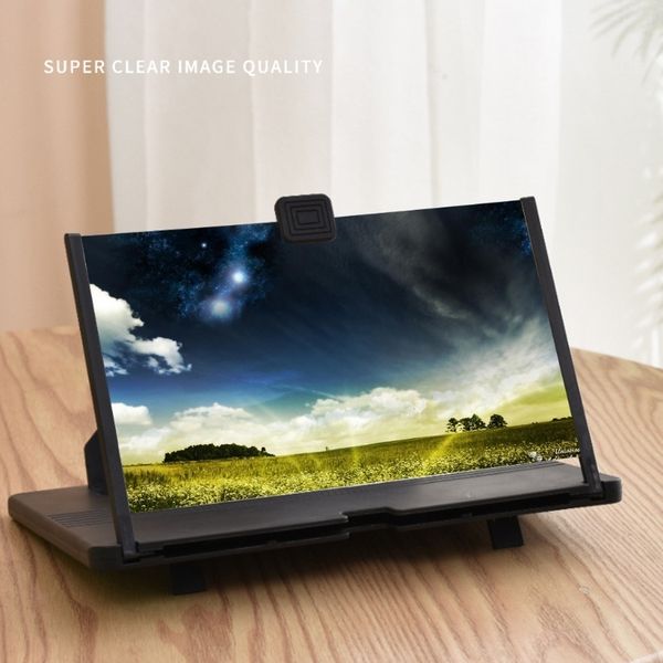 

12 inch 3d mobile screen magnifier amplifier stand phone desk holder 35ea