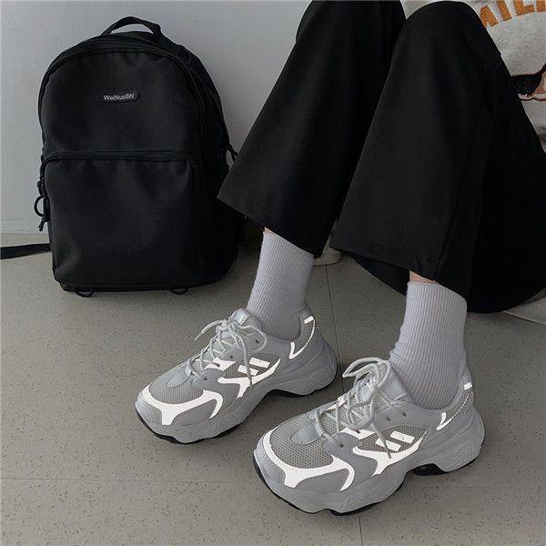 

wholesale women trendy retro daddy shoes female wisdom white sneakers winter pink plus velvet casual all-match