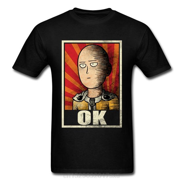 

sport ok one punch man t shirt superhero clothing black tshirt mens 100% cotton summer tees vintage anime t-shirt funny