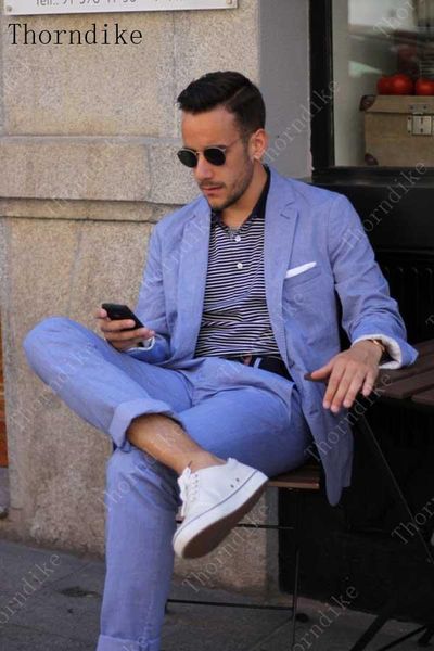 

men's suits & blazers thorndike 2021 latest coat pant designs navy blue velvet smoking tuxedos with shawl lapel elegant vintage blazer, White;black