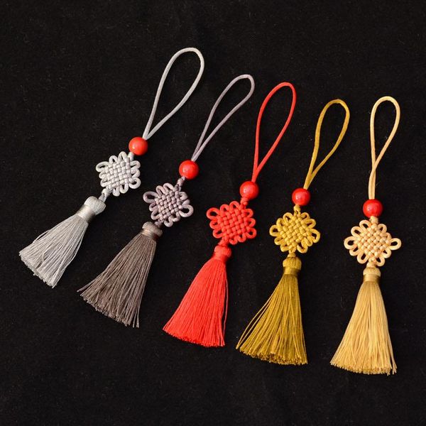 

5шт китайские узлы мини ключевые кисточки бахроматические одежды ювелирные изделия аксессуары выводы материалов diy bookmark сумка ремесло д