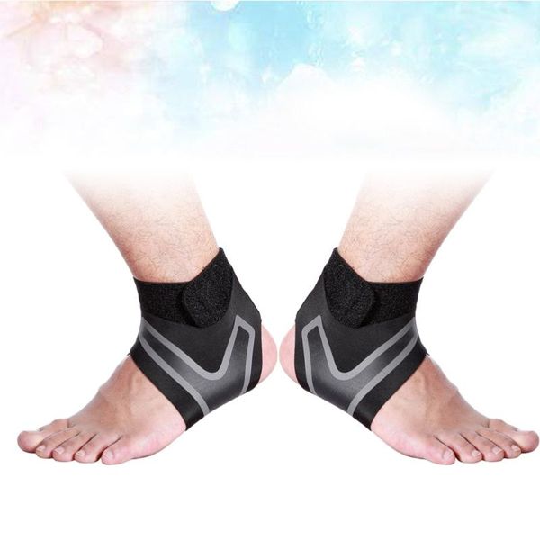 

1 pair sports ankle support adjustable stretchy ankle brace, Blue;black