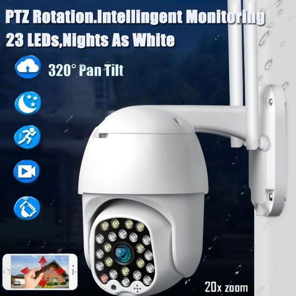 

1080p ptz wifi camera 23led auto tracking waterproof cctv home security ip camera 4x digital zoom speed dome wireless ip1