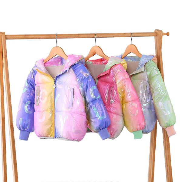 Детская зимняя куртка хлопчатобумажная одежда мужская и женщин цвета подходит вниз стеганая хлопковая ткань детская мягкая пиджака LJ201017