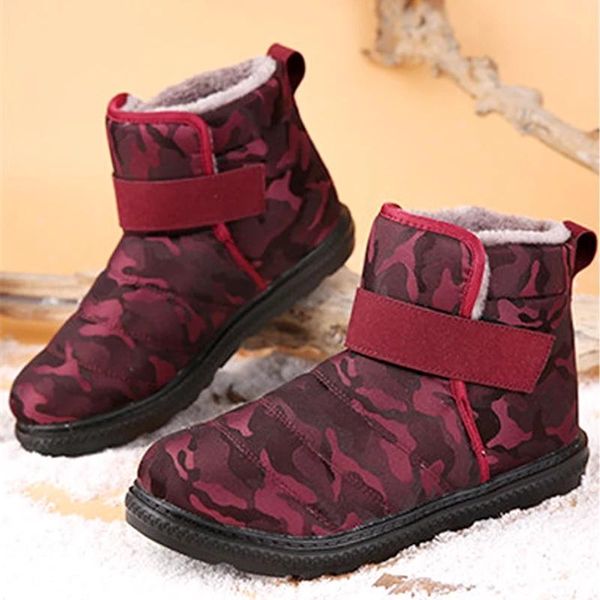 

snow boots dropshipping 2020 autumn winter women and men outdoor waterproof warm boots non slip plus size plush shoes, Black