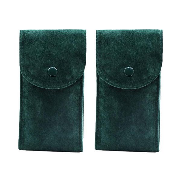 

2pcs simple watch storage pouch portable watch organizer display pouch, Pink;blue