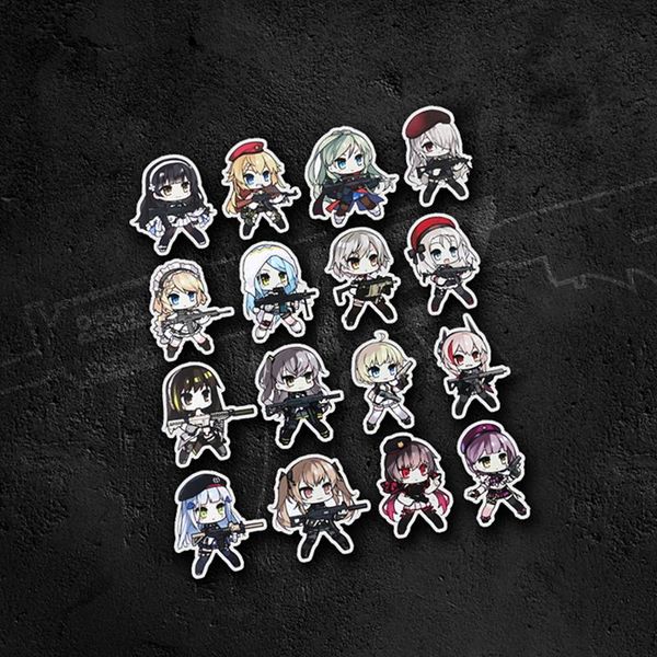 

girls frontline tactical sticker quadratic cute gun young lady notebook skateboard motorcycle styling diy decor
