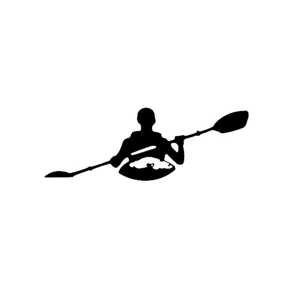 

17.2*6.1cm outdoors adventure canoeing graphic car sticker vinyl black/silver c16-1221