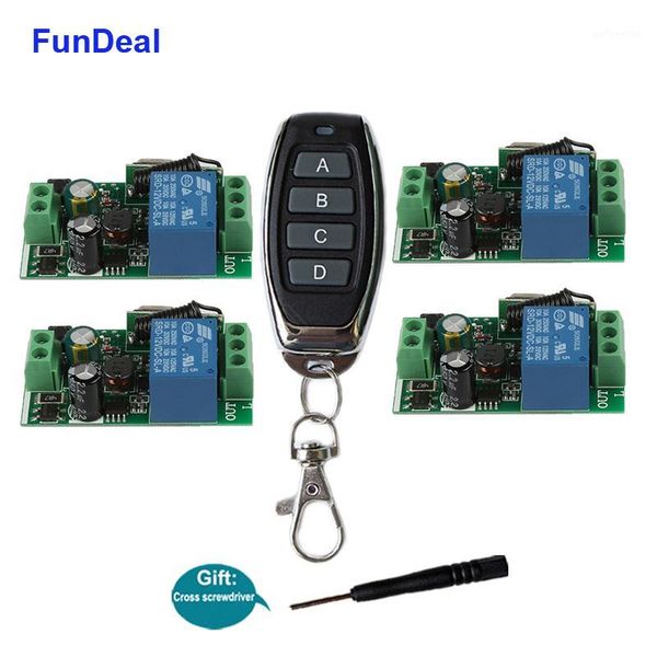 

remote controlers fundeal 433mhz universal wireless rf control switch ac 110v 220v 1ch garage night light receiver & 433 mhz control1