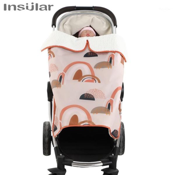 

blankets & swaddling 85*64cm baby waterproof thicken infant stroller fully wrap blanket born flannel bedding blanket1