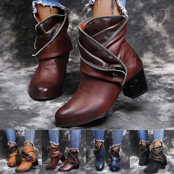 

boots women winter warm short ankle botas plus size platform ladies pu shoes female comfortable 2021 footwear drop 1, Black