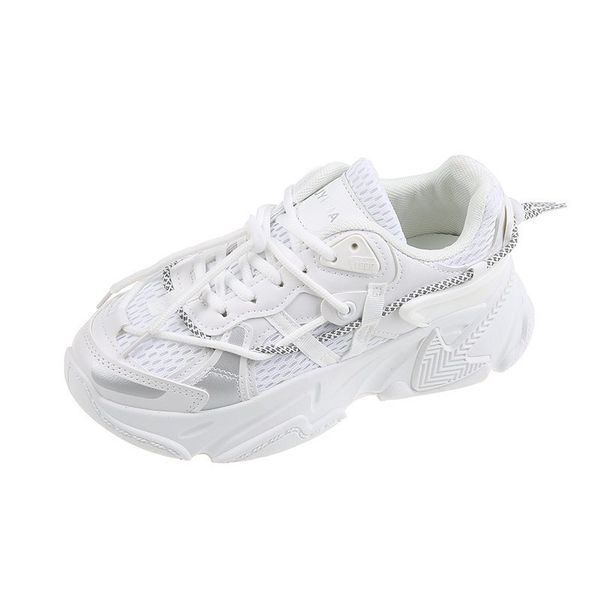 

2021 новая дышащая сетка гладкие женские белые кружева до спорта с толстыми фоном женщины удобные платформы обувь 4ayz, Black