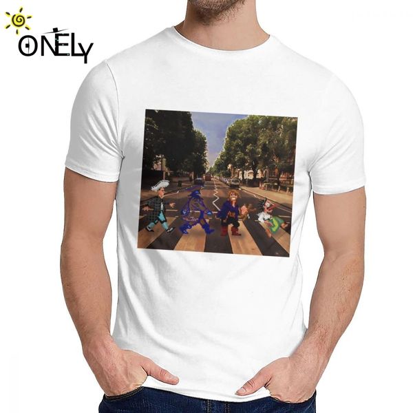 

sport male tee shirt monkey island road good cotton fashionable round collar hip hop short sleeve