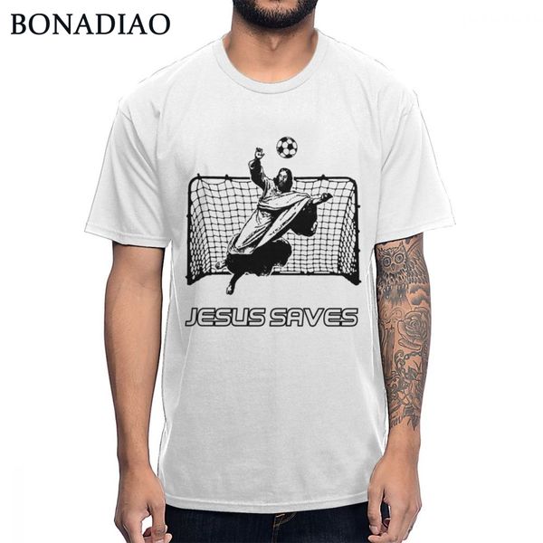 

funny goalkeeper jesus saves t shirt summer man 100% cotton s-6xl slim fit t-shirt sport hooded sweatshirt hoodie