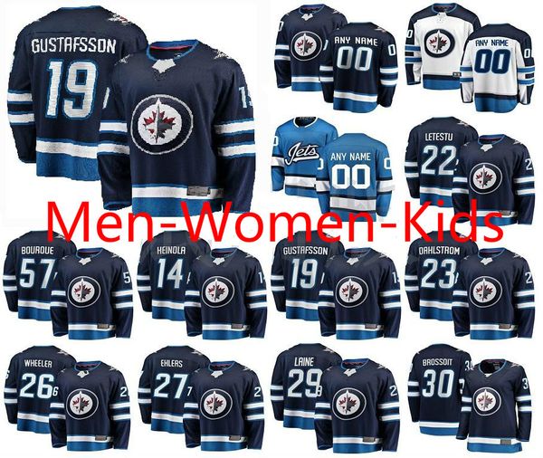 

winnipeg jets jersey david gustafsson jersey gabriel bourque mark letestu ville heinola mens blue white hockey jerseys custom stitched, Black;red