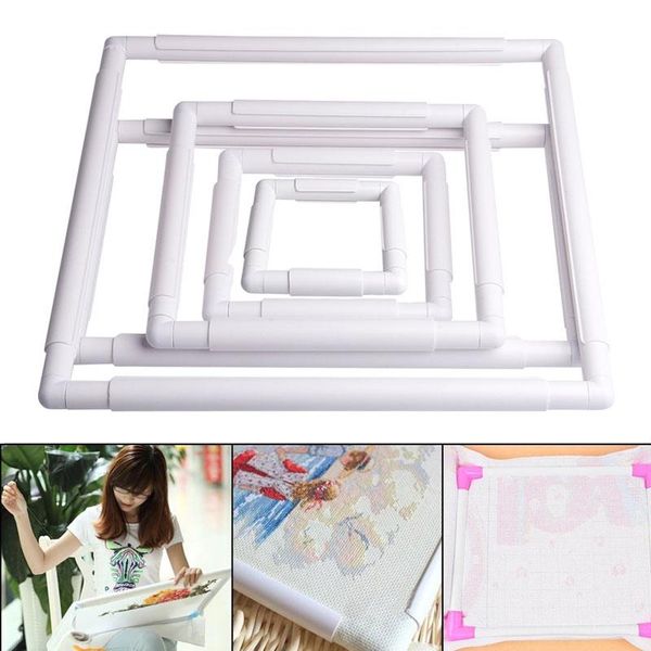 

sewing notions & tools handhold square shape embroidery plastic frame hoop cross stitch craft diy tool, Black