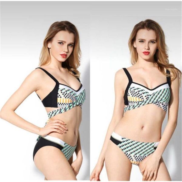 

bikinis set 2021 women's cross bandage bikini push-up bra swimsuit bathing suit swimwear1