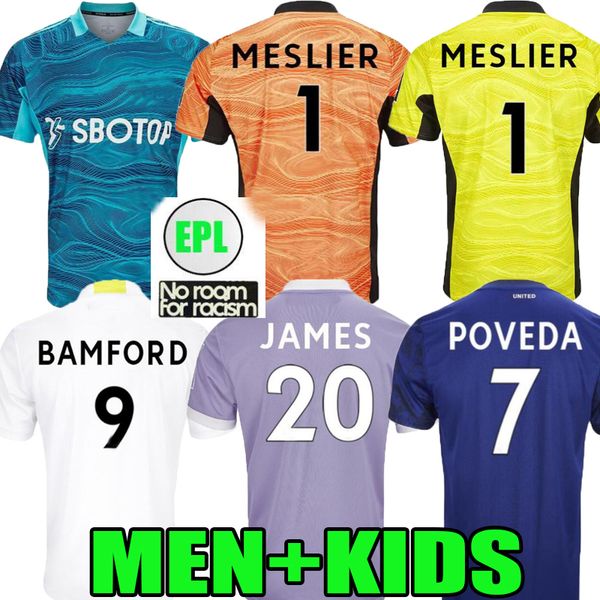 

players fans 21 22 meslier third soccer jerseys raphinha home away james harrison goalkeeper costa bamford phillips 2021 2022 leeds unitedes, Black;yellow