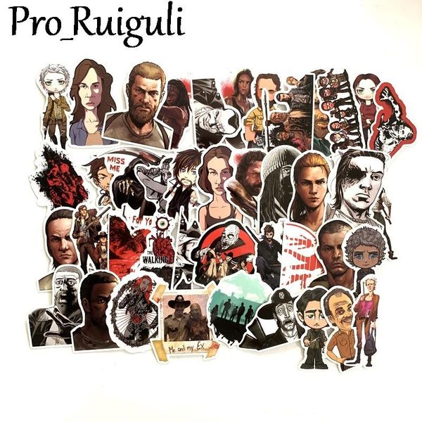 

50шт the walking dead дети scrapbooking наклейки водонепроницаемый пвх гитара чемодан смешные граффити наклейки дети классические игрушки bb