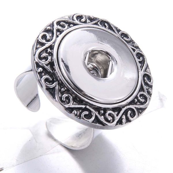 

new snap jewelry rings rhinestone crystal stainless steel 18mm snap button ring diy party ring boom life button rings q sqcybu, Silver