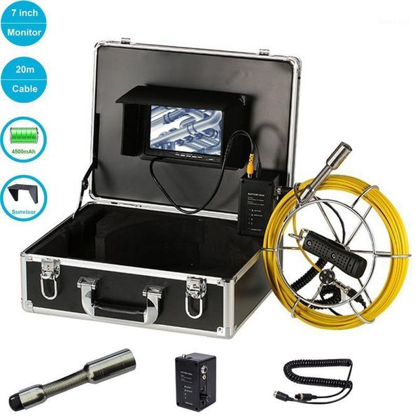 

7inch 20m hd camera lens drain sewer pipeline industrial endoscope pipe inspection camera 12pcs led light1