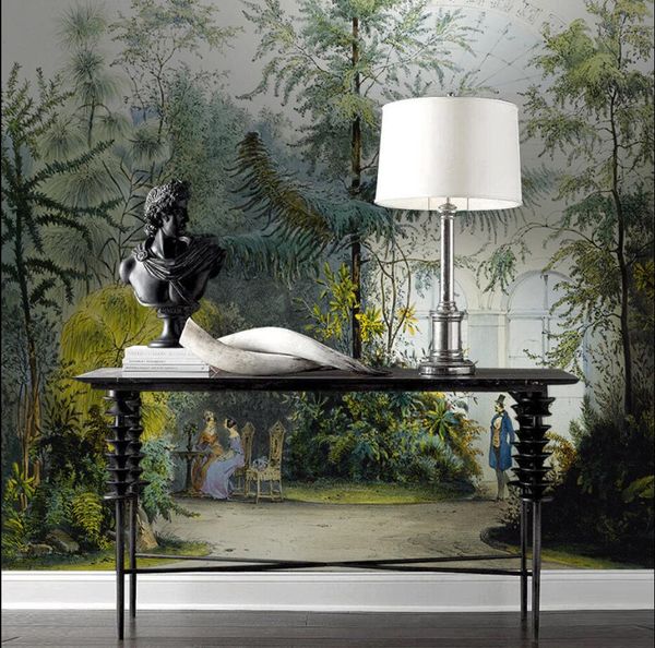 Paesaggio francese Sfondi camera da letto di lusso sfondo carta da parati TV soggiorno personalizzato senza soluzione di continuità panno murale decorativo