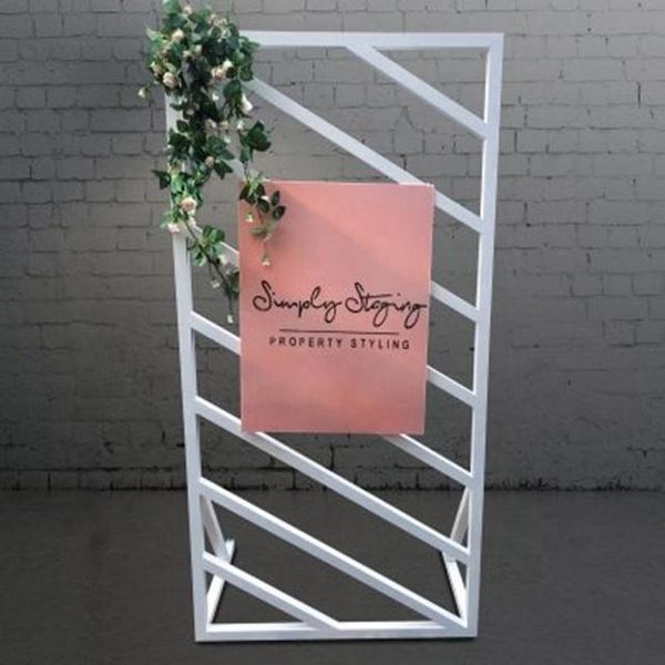 

2pcs/set)white window mental panel backdrop stand for event backdrop yudao964