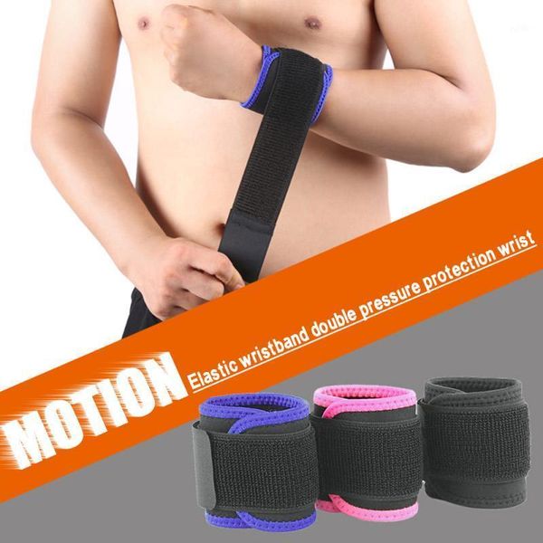 

wrist support 1 pair adjustable sport wristband brace wrap bandage band gym strap safety sports protector hand bands1, Black;red