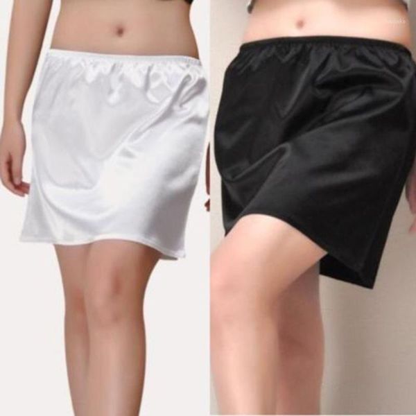 

black white half slip petticoat women short slips underskirt ladies soft underwear elastic waist solid mini slip for dress1, Black;red