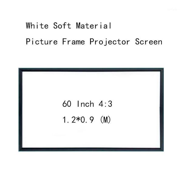 

projection screens thinyou 60inch 4:3 wall mounted screen white soft material picture frame projector 4.5cm for projector1
