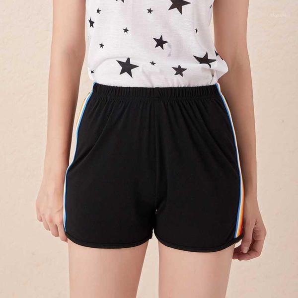 

2020 fashion summer shorts women casual loose wide leg elastic waist short femme plus size streetwear wholesale1, White;black