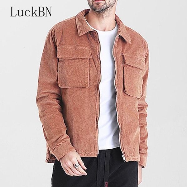 

2021 new autumn corduroy casual jacket men clothing coat fashion brand slim fit bomber jacket male windbreaker men coats s-3xl, Black