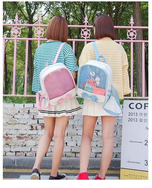

женщины рюкзак симпатичные лук для школы мини-сумка девочек-подростков моды учиться в россии streetwear mochila feminina
