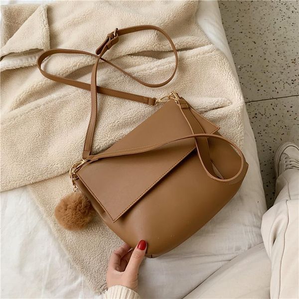

shoulder bags designer luxury handbag for women solid color pu leather bag zipper small flap fashion crossbody female purse