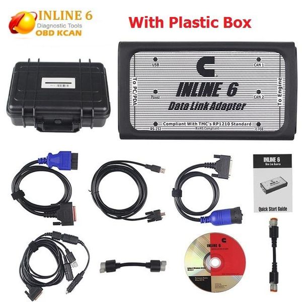 

car diagnostic tool inline 6 data link adapter heavy duty scanner full 8 cable truck diagnostic interface inline6 inline 5 @4