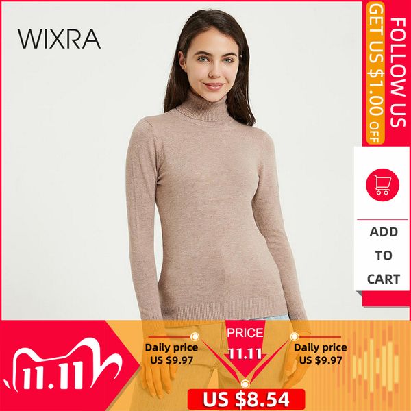 

wixra knitting sweater and jumper turtleneck pullovers casual sweaters womens long sleeve all-match elastic sweater q1103, White;black