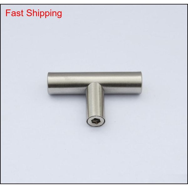 

cabinet pull knobs brushed nickel t bar single hole round tube 2 inch length modern furniture hardware kitchen draw qylyzv homes2011