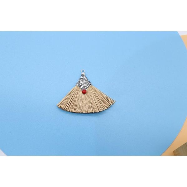 

2 10pcs metal caps silk tassel fringe pendant diy crafts material color tassels trim curtains decor earrings jewelry components h jllrqt