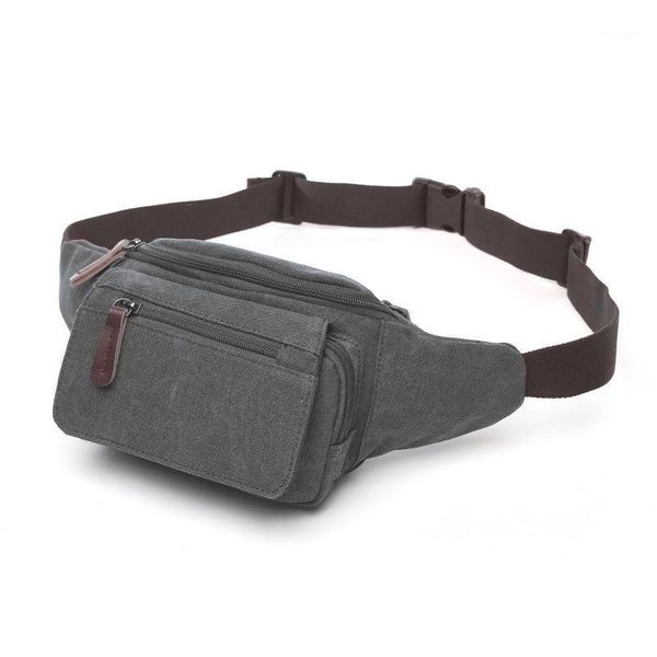 

new men's leisure bag canvas waist bag with multiple colors to choose1