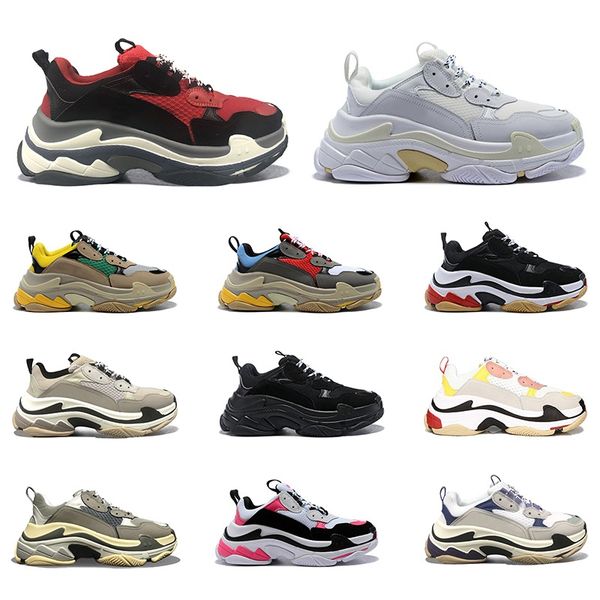 

paris triple s 17fw women trainers sneakers running shoes dad platform black white beige sports tennis trainer ladies shoe