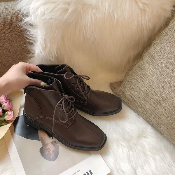 

boots winter ankle warm for women outdoor shoes leather slip snow waterproof u11-99, Black