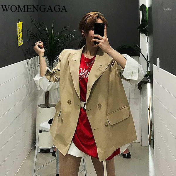 

block patchwork color niche design cotton blazer for women 2020 vintage new female jacket loose tide s6ps1, White;black