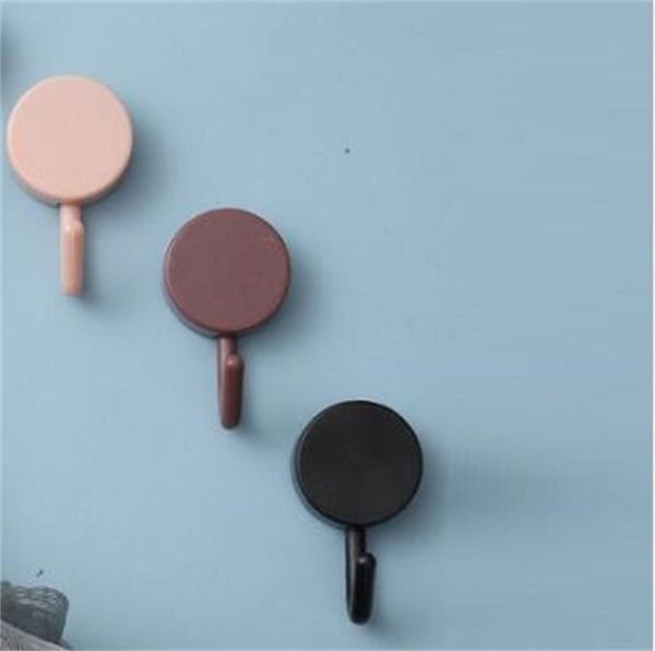 

no drilling sticking hook solid color bathroom household viscose hooks wall hanging kitchen originality 0 23nz n2